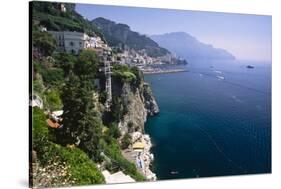 Amalfi Coast Cliffside Scenic , Italy-George Oze-Stretched Canvas
