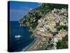 Amalfi Coast, Coastal View and Village, Positano, Campania, Italy-Steve Vidler-Stretched Canvas