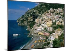 Amalfi Coast, Coastal View and Village, Positano, Campania, Italy-Steve Vidler-Mounted Photographic Print