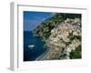 Amalfi Coast, Coastal View and Village, Positano, Campania, Italy-Steve Vidler-Framed Photographic Print