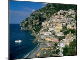 Amalfi Coast, Coastal View and Village, Positano, Campania, Italy-Steve Vidler-Mounted Photographic Print