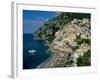 Amalfi Coast, Coastal View and Village, Positano, Campania, Italy-Steve Vidler-Framed Photographic Print