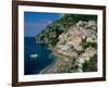 Amalfi Coast, Coastal View and Village, Positano, Campania, Italy-Steve Vidler-Framed Photographic Print