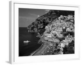 Amalfi Coast, Coastal View and Village, Positano, Campania, Italy-Steve Vidler-Framed Photographic Print