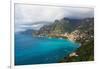 Amalfi Coast Scenic Vista at Positano, Italy-George Oze-Framed Photographic Print