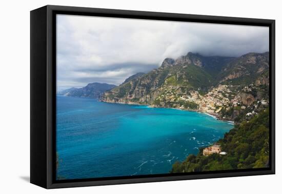 Amalfi Coast Scenic Vista at Positano, Italy-George Oze-Framed Stretched Canvas