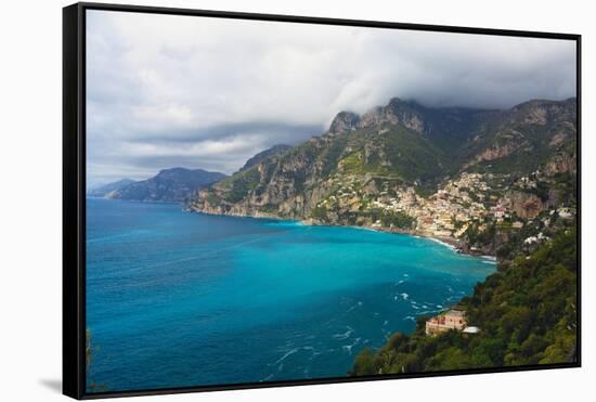 Amalfi Coast Scenic Vista at Positano, Italy-George Oze-Framed Stretched Canvas