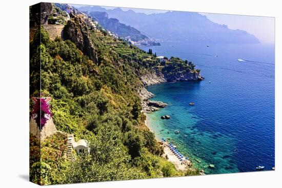 Amalfi Coast Scenic Vista, Conca Dei Marini, Italy-George Oze-Stretched Canvas