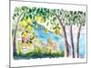 Amalfi Coast Seaview with Fresh Limes on Tree-M. Bleichner-Mounted Art Print