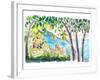 Amalfi Coast Seaview with Fresh Limes on Tree-M. Bleichner-Framed Art Print