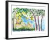 Amalfi Coast Seaview with Fresh Limes on Tree-M. Bleichner-Framed Art Print