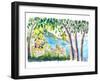 Amalfi Coast Seaview with Fresh Limes on Tree-M. Bleichner-Framed Art Print