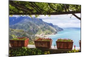Amalfi Coast Vista from Under a Trellis-George Oze-Mounted Photographic Print