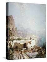 Amalfi - Gulf of Salerno; Amalfi - Golfe De Salerne-Franz Richard Unterberger-Stretched Canvas