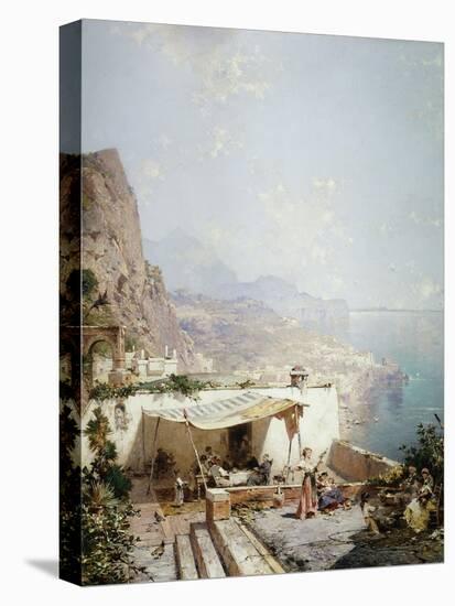 Amalfi - Gulf of Salerno; Amalfi - Golfe De Salerne-Franz Richard Unterberger-Stretched Canvas