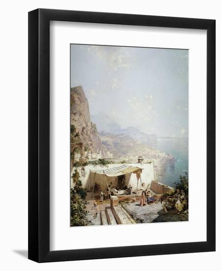 Amalfi - Gulf of Salerno; Amalfi - Golfe De Salerne-Franz Richard Unterberger-Framed Giclee Print