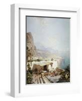 Amalfi - Gulf of Salerno; Amalfi - Golfe De Salerne-Franz Richard Unterberger-Framed Giclee Print