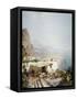 Amalfi - Gulf of Salerno; Amalfi - Golfe De Salerne-Franz Richard Unterberger-Framed Stretched Canvas