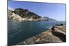 Amalfi Harbour Quayside and View Towards Amalfi Town-Eleanor Scriven-Mounted Photographic Print