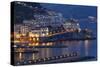 Amalfi Night Scenic,Campania, Italy-George Oze-Stretched Canvas