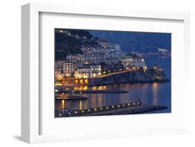 Amalfi Night Scenic,Campania, Italy-George Oze-Framed Photographic Print