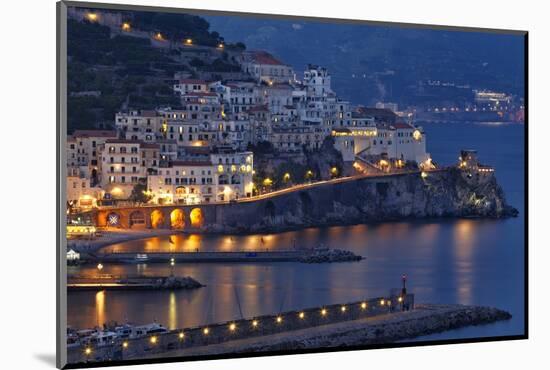Amalfi Night Scenic,Campania, Italy-George Oze-Mounted Photographic Print