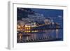 Amalfi Night Scenic,Campania, Italy-George Oze-Framed Photographic Print