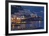 Amalfi Night Scenic,Campania, Italy-George Oze-Framed Photographic Print