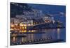 Amalfi Night Scenic,Campania, Italy-George Oze-Framed Photographic Print