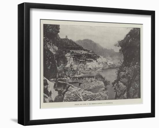 Amalfi, the Scene of the Terrible Landslip on 22 December-null-Framed Giclee Print