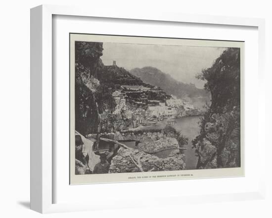 Amalfi, the Scene of the Terrible Landslip on 22 December-null-Framed Giclee Print