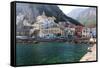 Amalfi Town Coastal View, Campania, Italy-George Oze-Framed Stretched Canvas