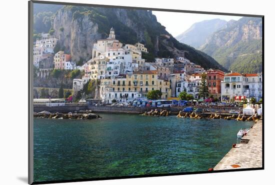Amalfi Town Coastal View, Campania, Italy-George Oze-Mounted Photographic Print