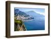 Amalfi Town on the Mediterranean Sea-George Oze-Framed Photographic Print