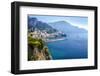 Amalfi Town on the Mediterranean Sea-George Oze-Framed Photographic Print