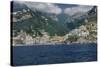Amalfi Town, sea view with buildings and cliffs along the coastline in Costiera Amalfitana, Italy-bestravelvideo-Stretched Canvas