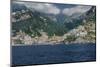 Amalfi Town, sea view with buildings and cliffs along the coastline in Costiera Amalfitana, Italy-bestravelvideo-Mounted Photographic Print