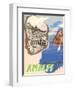 Amalfi, Travel Poster-null-Framed Art Print