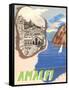 Amalfi, Travel Poster-null-Framed Stretched Canvas