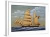 Amalia, Brig Schooner, Italy, 19th Century-null-Framed Giclee Print