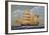 Amalia, Brig Schooner, Italy, 19th Century-null-Framed Giclee Print