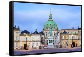 Amalienborg Palace at Dawn, Copenhagen, Denmark, Scandinavia, Europe-Chris Hepburn-Framed Stretched Canvas