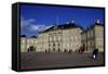 Amalienborg Palace, Winter Residence of the Danish Royal Family, Copenhagen-Simon Montgomery-Framed Stretched Canvas