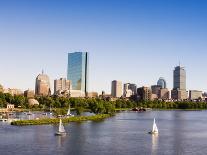 City Skyline and Charles River, Boston, Massachusetts, USA-Amanda Hall-Photographic Print