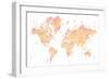Amanda world map silhouette-Rosana Laiz Garcia-Framed Giclee Print