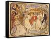 Amants, 1895-Alphonse Mucha-Framed Stretched Canvas