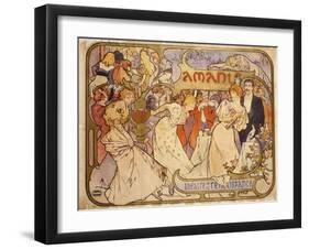 Amants, 1895-Alphonse Mucha-Framed Giclee Print