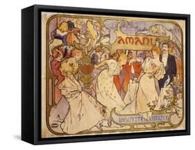 Amants, 1895-Alphonse Mucha-Framed Stretched Canvas