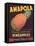 Amapola Pineapple Label - Corozal, PR-Lantern Press-Framed Stretched Canvas