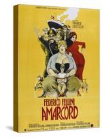 Amarcord, French poster, 1973-null-Stretched Canvas